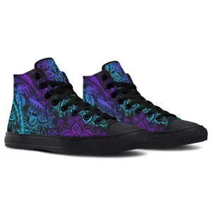 Printed Couple High Top Canvas Shoes