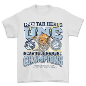 Vintage 1993 Carolina Blue Basketball Champions Graphic T Shirt Retro College Style UNC Inspired Sports Fan Unisex Cotton Streetwear Casual Tee