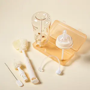 6pcs Multifunctional Cleaning Brush Set, 6 in 1 Silicone Bottle Brush, Soft Brush Nipple Brush, Straw Cleaner, 6 in 1 Cup Cleaning Set, Bottlewasher