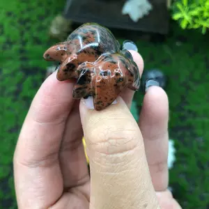 Wholesale Crystal Carving  Spider Figurine 1-Inch For Decoration 10pcs raondom