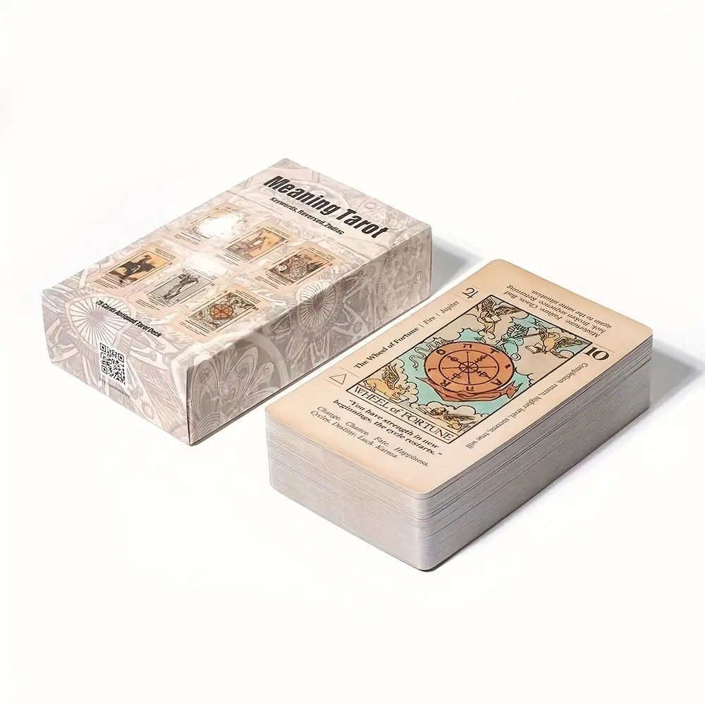 Meaning Tarot Card Game - English Standard Edition, Strategy Board Game with Astrology & Celestial Design, Premium Paper Collection Cards for Enhanced Gaming Experience