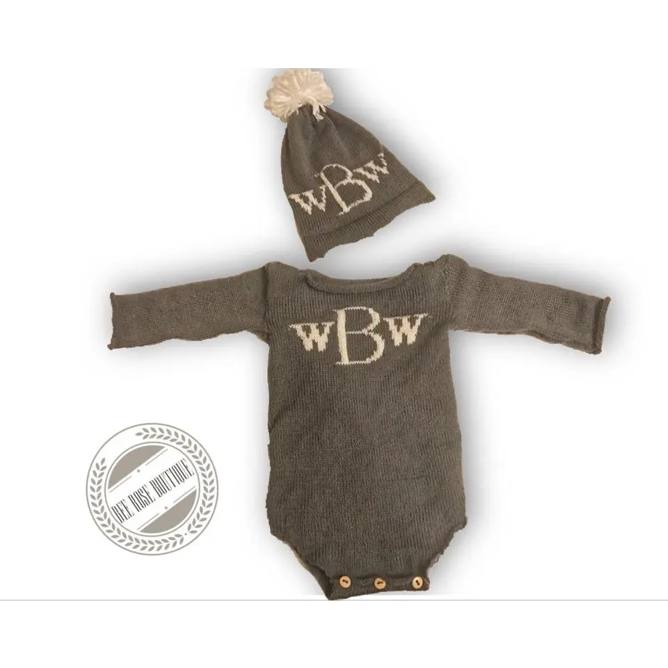 The Monogrammed Onesie Set