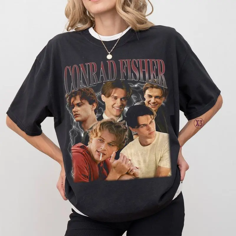 Retro Conrad Fisher Vintage T-Shirt, Christopher Briney Graphic Tee Casual Classic Cotton Streetwear Tshirt
