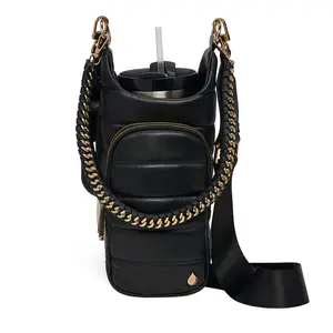 HydroBag® HANDLE®- Black Vegan Leather with Strap Bundle