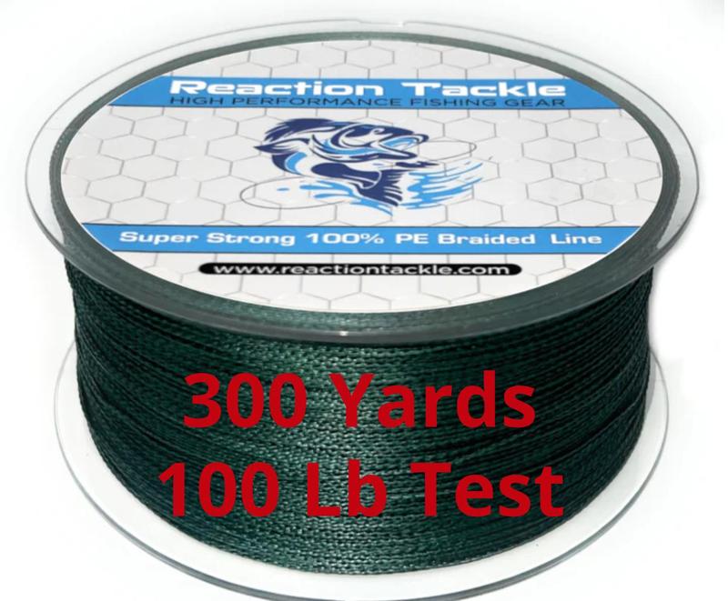 Braided Fishing Line - 300 Yards - 100 Lb Test - Moss Green