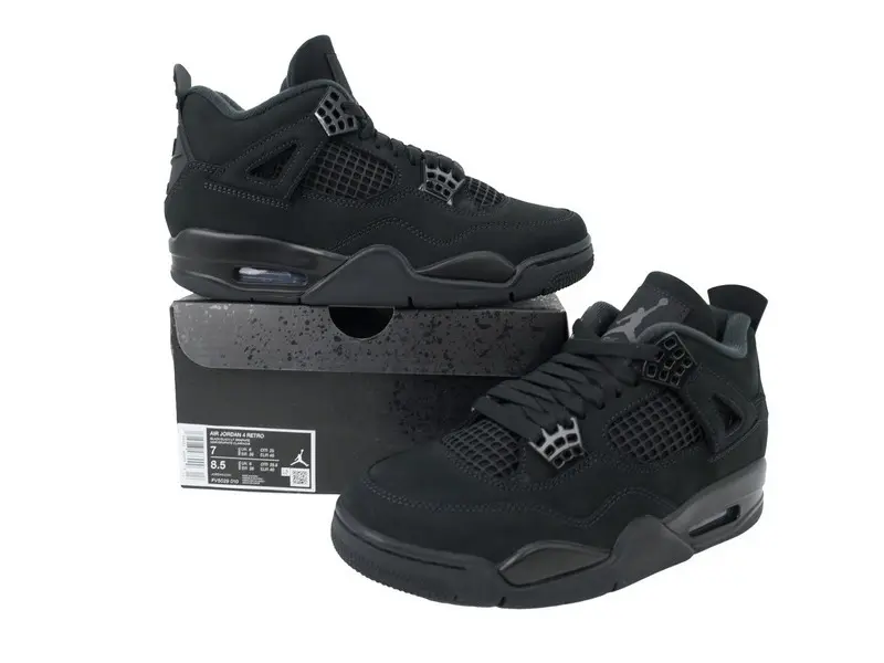 Men Women Hip‑Hop Street Basketball Shoes, Solid Black Soft Suede With Breathable Grid Mesh Overlay, Lace‑Up Mid‑Top Design Cushioned Midsole Fashion Daily Outdoor Sneakers