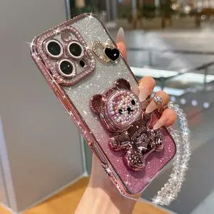 Anti-Drop Phone Case with Stand, Diamond Sparkle Design, Compatible with iPhone 17 Pro Max, 17, 17 Pro, 16 Pro Max, 15, 14, 13, 12 and 11