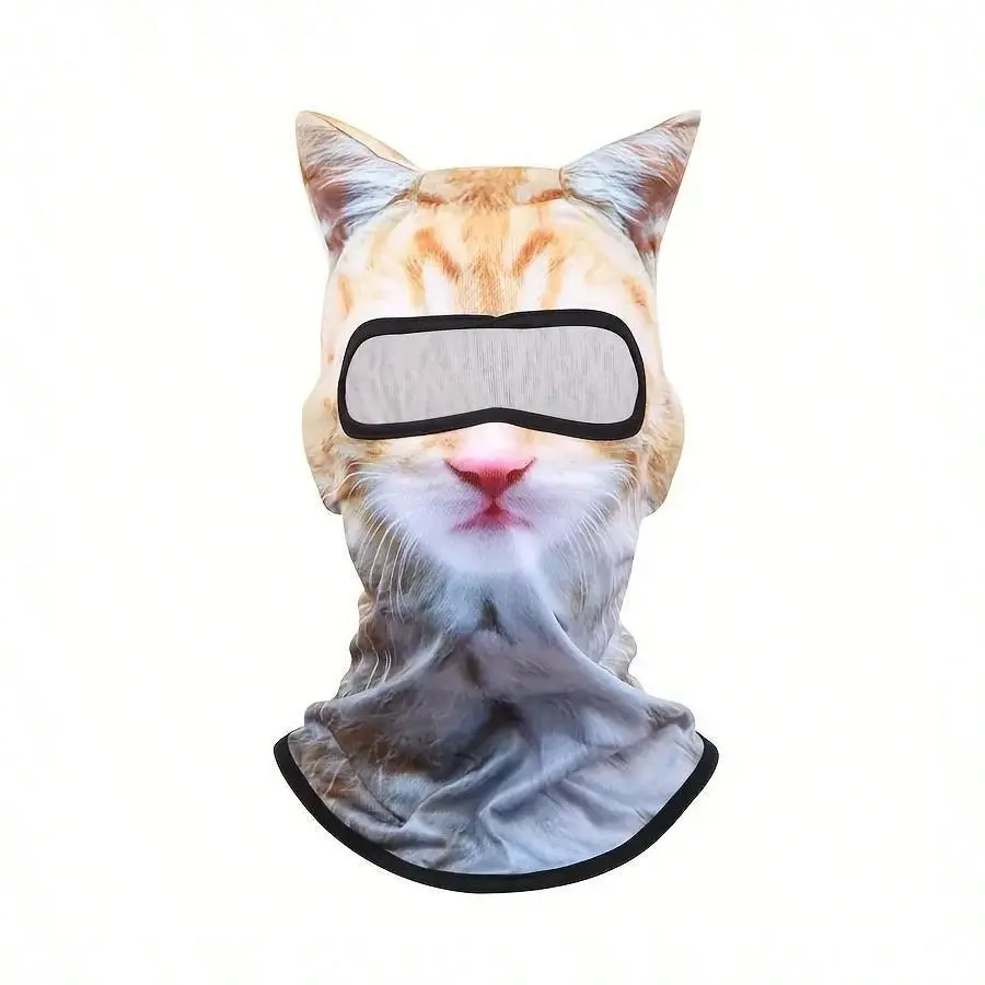 Sheisty Ski Masks with 3D Cat Ears, Breathable Animal Face Balaclava for Halloween Party, Raves & Outdoors