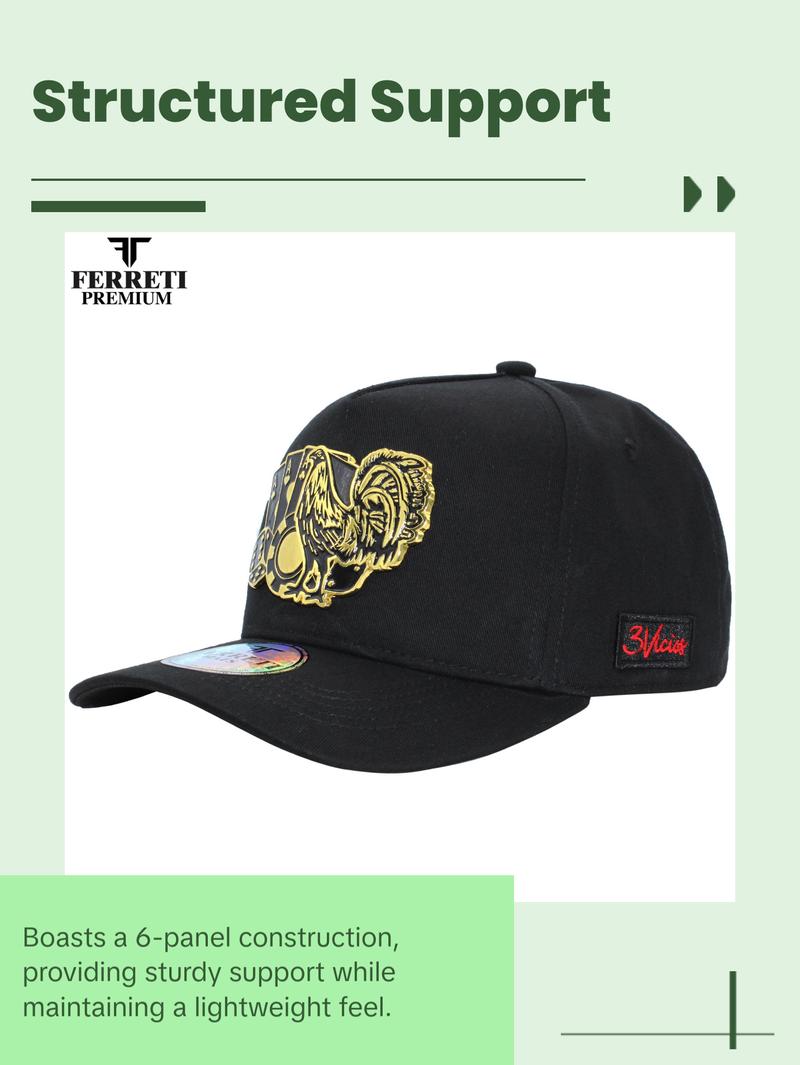 Ferreti Hats PREMIUM FT86 Los 3 Vicios Baseball Cap - Premium Quality