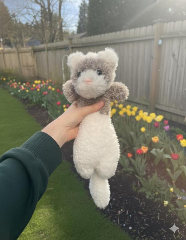 Floppy Ferret Amigurumi Crochet - Soft Plush Toy for Cozy Home Decor and Adorable Gift Ideas