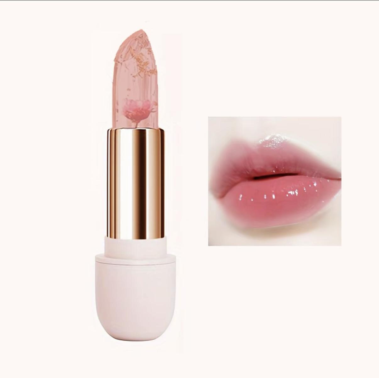 3-piece Crystal Petal Jelly Lipstick Set – Temperature-sensitive, moisturizing, long-lasting, and color-adjusting lip balms, ideal gifts for women and girls