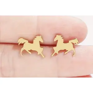 Dainty Horse Shaped Post Earrings