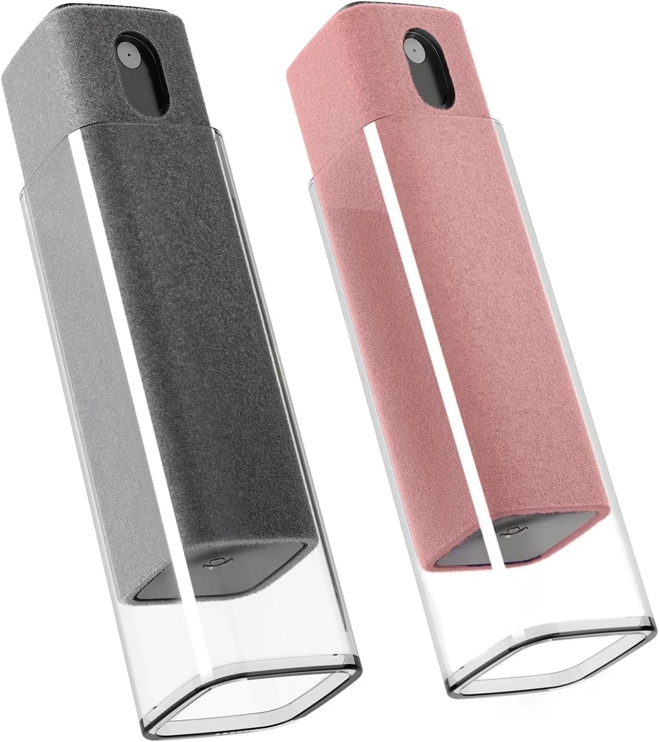 Screen Cleaner Spray and Wipe - 2-in-1 Car Screen Cleaner & iPhone Cleaner Touchscreen Mist Cleaner for Laptop, Computer, MacBook, iPad and More - Streak-Free Shine -2 Pack (Grey & Pink)