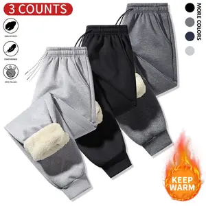 Men's warm fleece outdoor pants, windproof and durable, suitable for skiing and hiking, casual with pockets, stylish warm design Men's fleece outdoor pants - windproof, durable