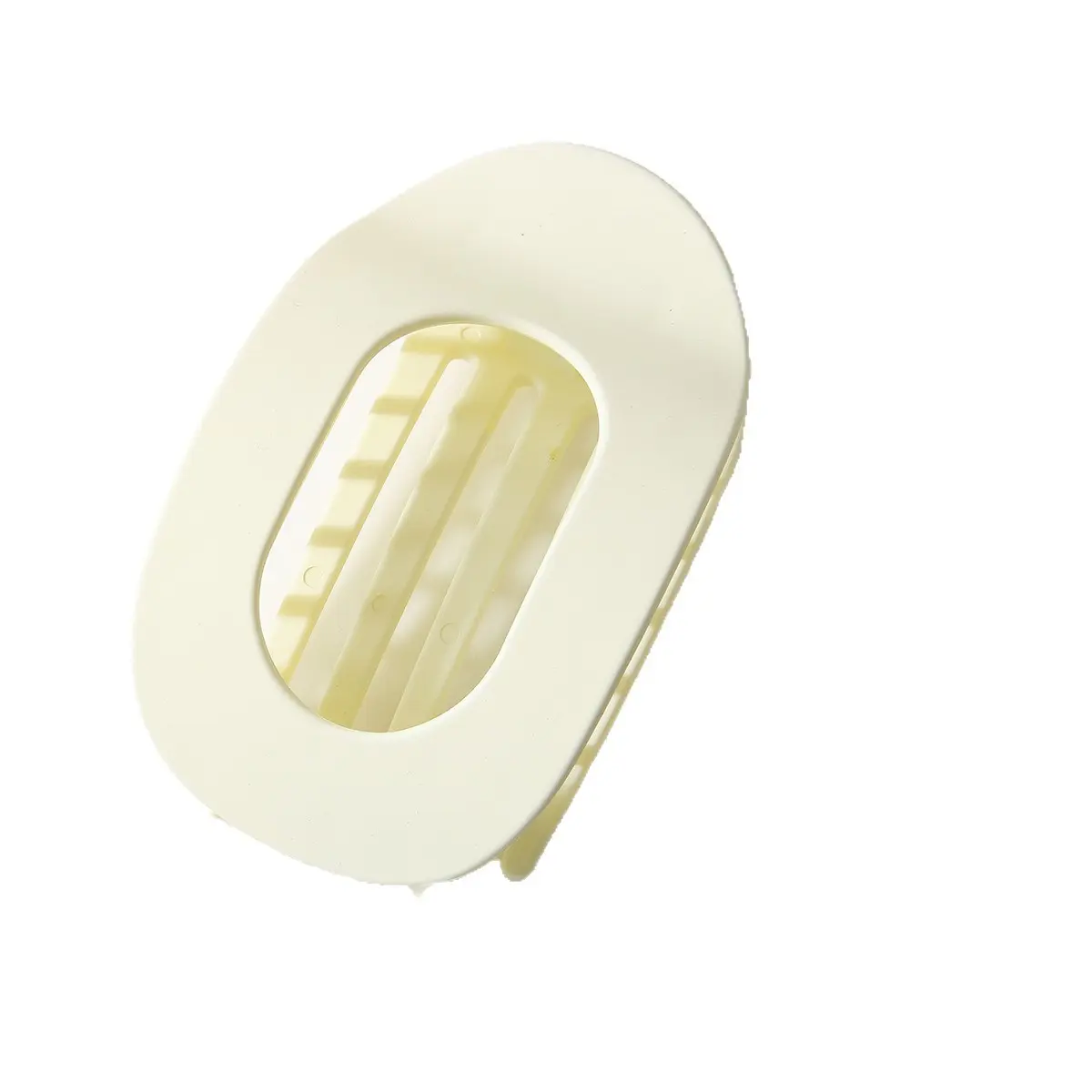 Elliptical Hair Clip   Matte White