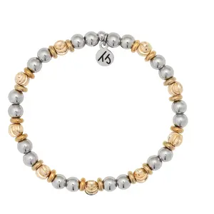 Strength & Grace Collection- Silver with Gold Bracelet