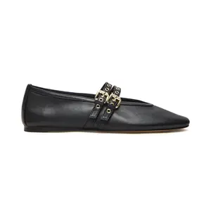 Steve Madden Womens Lydia Mary Jane Ballet Flats Casual - Black