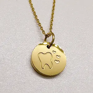 Tooth Pendant Necklace | Dental Gift | Hypoallergenic and Tarnish-Resistant