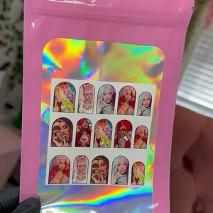 Cardii Inspired Water Slide Nail Decals Press ons Acrylic High Quality Waterslide Decals for Press on Gel & Acrylic Nails Easy Application