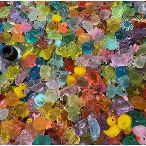 20pcs/60pcs/100pcs Mini Luminous Animal Resin Model, Glow in The Dark Miniature Resin Model, DIY Craft for Desk Decor, Home Decor, Healing Gifts, Birthday Party Gift, Ornaments
