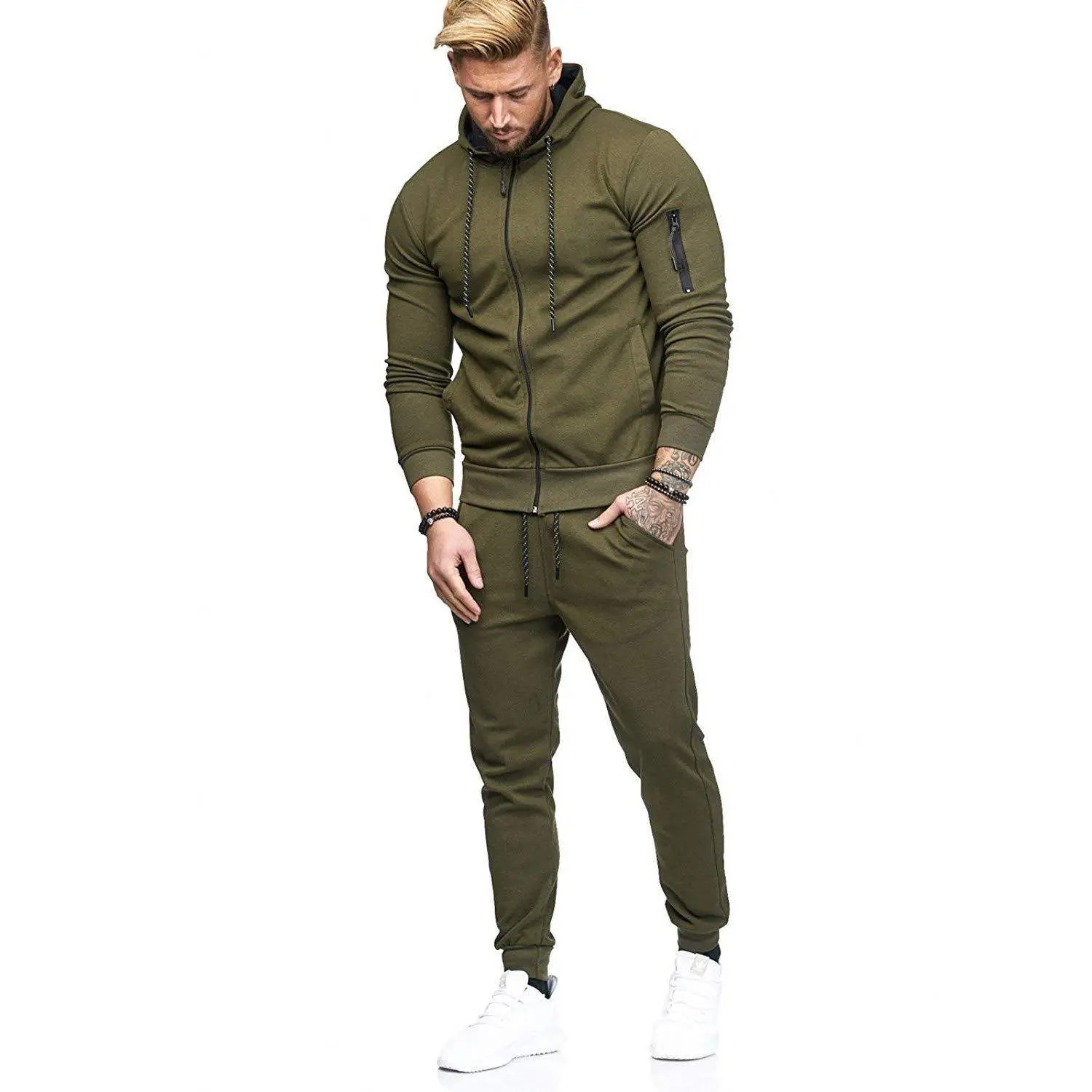 Legion Lyfting "Dallas" Fitted Hoodie & Jogger Set | Army Green