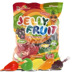 Apexy Jelly Fruit, Tiktok Candy Trend Items, Tik Tok Hit or Miss Challenge, Assorted Fruit Shaped Jelly, Strawberry, Mango, Apple, Pineapple, Grape. 9.87oz.