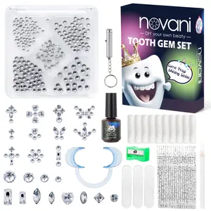 WATRZ Bestsellers Tooth Gem Kit with Tool Easy to Install and Detach, 260 Pieces Flat Back Gem Multi-Shaped for Teeth, Crystal Tooth Drill for Gifts Dental Accessories