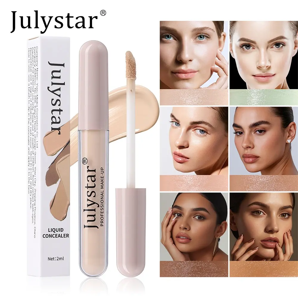 Matte Liquid Concealer, Hydrating Buildable Natural Finish Full Coverage Flawless, 6 Shades for All Skin Tones, 2026 New, Single Item, No Alcohol or Aerosol