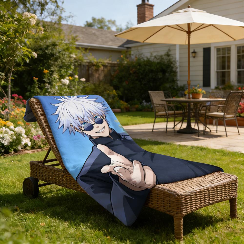 Gojo Satoru Blanket Cover Anime Jujutsu Kaisen Plush Throw Blankets Bed Sofa Decoration Soft Warm Bedspreads Suitable for use in offices, sofas, and travel settings, etc Suitable for all four seasons A gift suitable for fans, friends and children