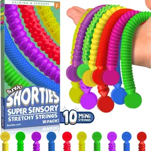 BUNMO Stretchy Strings - Sensory Toys for Toddlers 1-3 - Stress Relief & Fun - Mini Sensory 10pk