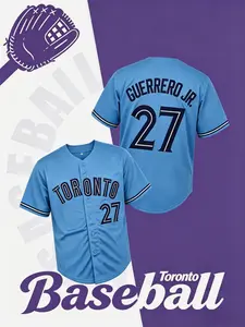 Baseball Jersey No. 27, Quick-Dry Short Sleeve, High-Quality Experience, Exclusive Field Style, Casual Loose-Fit Design