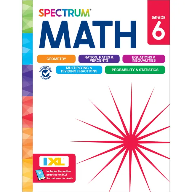 Spectrum Math Workbook, Grade 6 (Paperback)