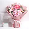 EZsenses Decorative Crochet Rose Artificial Flower Bouquet Set - Premium Yarn, Handmade, Card-Included Set, Mom Birthday Gifts, Decorative House Decor, Gifts for Women, Home Supplies,home decor