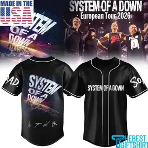 System Of A Down European Tour 2026 Premium Fan Jersey, Gifts For Fans GAN
