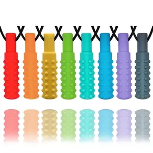 BY-FAN14 Sensory Chew Necklaces for Boys Girls and Adults, 8 Pack Chew Necklace for Autism, ADHD, SPD, Biting, Silicone Chew Necklace for Adults Reduce Chewing Anxiety Fidget
