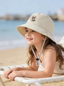 1 Piece Kids Adjustable Cute Cartoon Pattern Bucket Hat Sun Hat Casual Outdoor,Perfect for Vacation and Summer Camp Outdoor Activities(2-4Y)