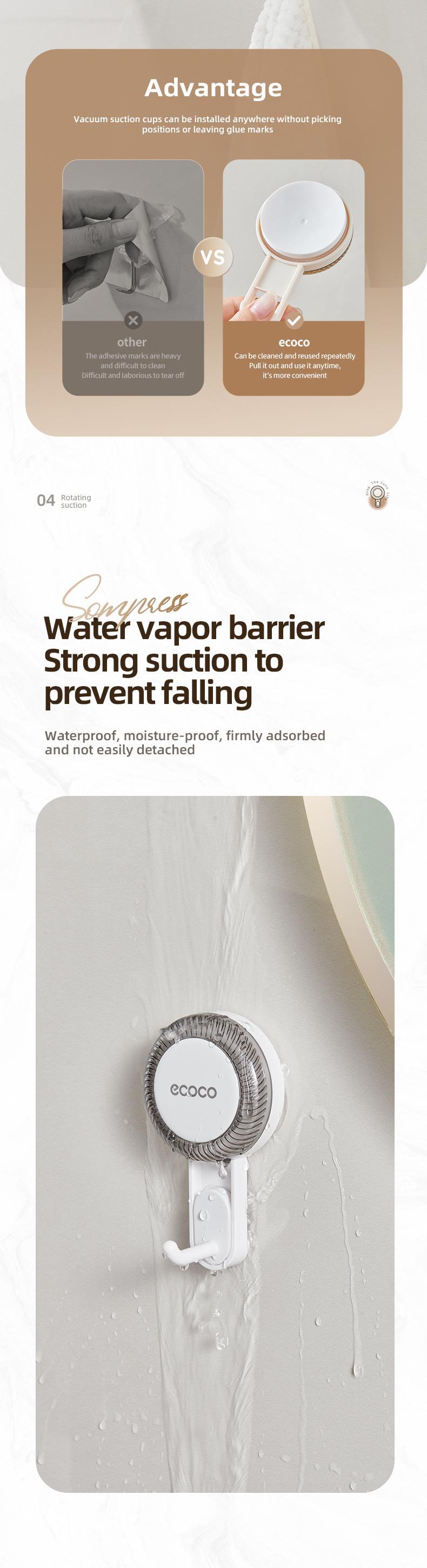 RENEMOS Heavy Duty Suction Cup Hooks - Ultra-Strong Vacuum Power Hanger - Waterproof & Rustproof Utility Hook - Damage-Free, No-Drill & Reusable - Long-Lasting Organization for Shower & Kitchen