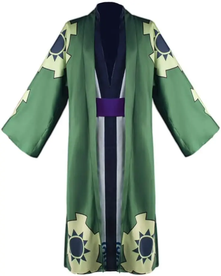 Roronoa Zoro Cosplay Uniform Zoro-juurou Cosplay Costume Full Set Anime Kimono for Adults