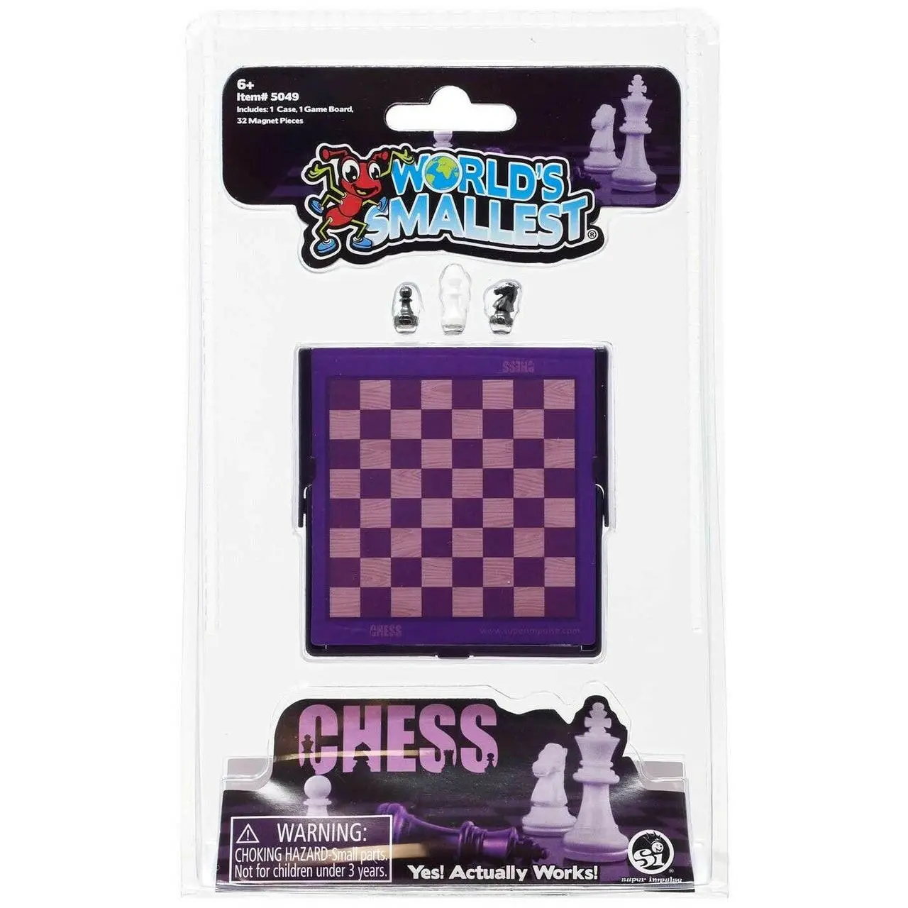 World’s Smallest Chess Game – Mini Magnetic Chess Set with Folding Storage Board, Portable Pocket-Size Strategy Game for Travel, Kids & Adults, Collectible Micro Board Game Gift
