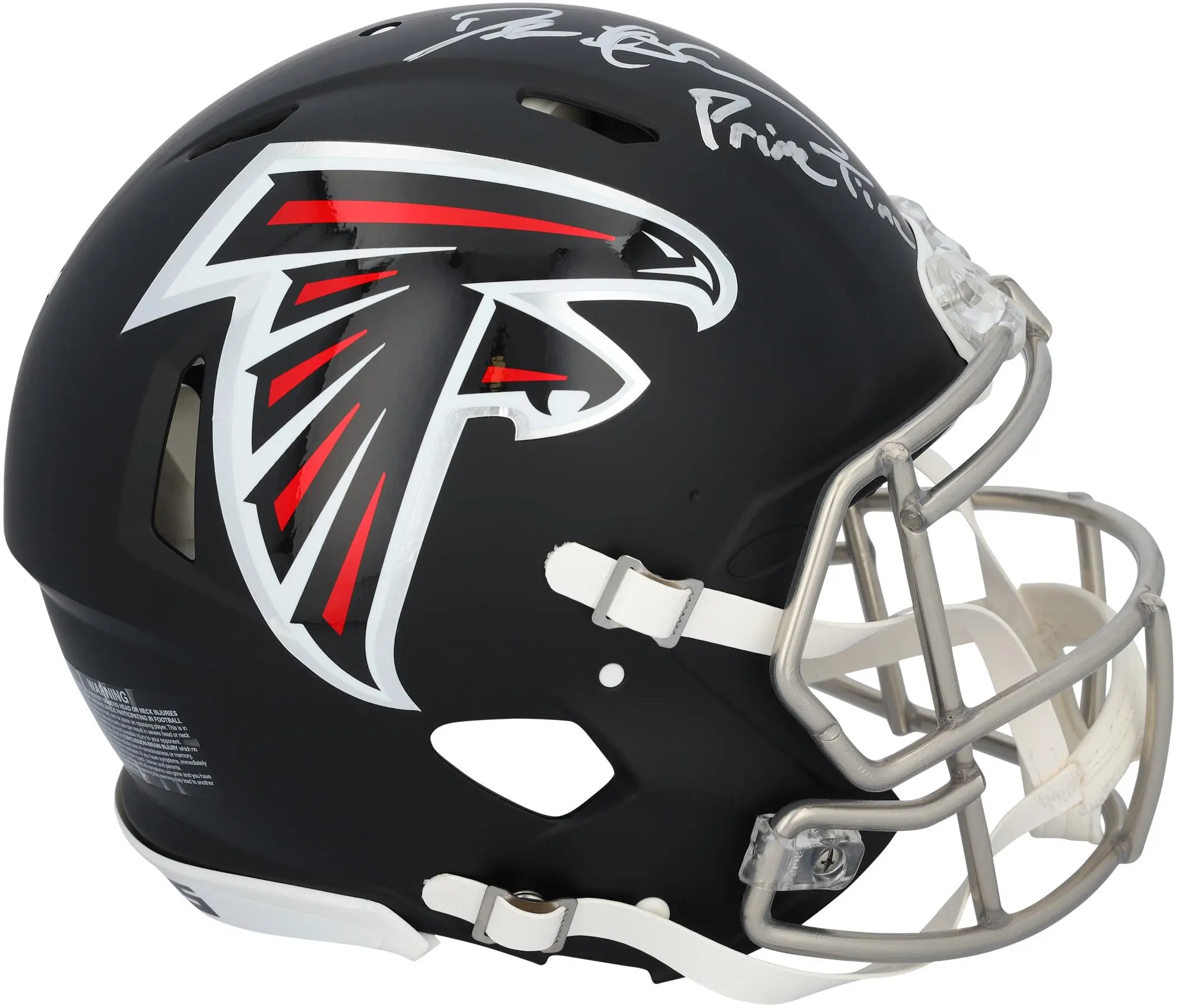 Deion Sanders Atlanta Falcons Autographed Riddell Speed Authentic Helmet with "Primetime" Inscription - Fanatics Authentic Certified