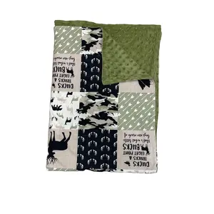 Baby Blanket Deer Hunting Blanket Minky Blanket Outdoor Bedding kids Blanket