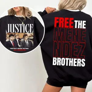 Free The Menendez Brothers Sweatshirt | justice | erik and lyle oversized gildan sweatshirt |