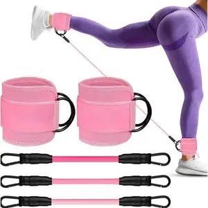 Ankle Resistance Bands with Cuffs, Ankle Bands for Working Out, Ankle Weights for Women, Glutes Workout Equipment, Ankle Strap for Legs and Butt, Exercise Equipment Home Gym.