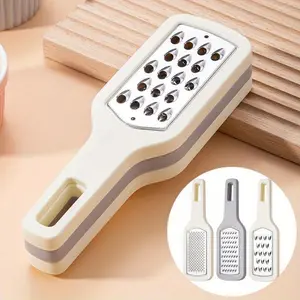 3 in1 Stainless Steel Handheld Cheese Grater Multi-Purpose Kitchen Food Graters for Cheese Chocolate Butter Fruit Vegetable
