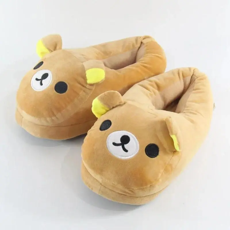 Women's Luxury Winter Bear Cotton Slip-On Slippers, Cute Cartoon Felt Craft House Shoes, EUR Size Warm Casual Indoor Footwear