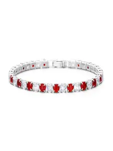 Unisex Tennis Bracelet, 18K Gold Plated Round Cubic Zirconia Classic Tennis Bracelet, Jewelry Bracelet