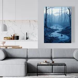 Pictorem C1RC3648X4O9M8 36 x 48 in. Dead Lands - Black Canvas Wall Art for Home Decor - Modern Design