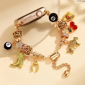 Bohemian Style Charm Pendant Bracelet Strap for Apple Watch – Fits 38–49mm, Ultra 3/2/1 & SE Series, Smartwatch Accessory for Summer Rotation