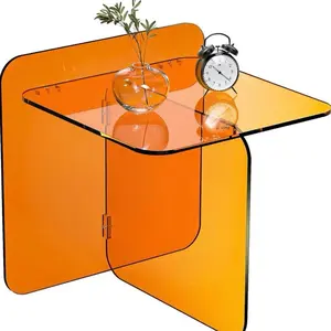 Acrylic Side End Table - Modern Design, Durable Material, Ideal for Living Room