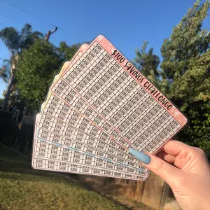 100 dollar savings challenge WITHOUT envelope (rainbow) | A6 Size